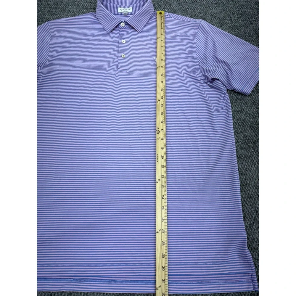 Peter Millar Men's Large Golf Performance Polo Shirt Llanerch Country Club 1901 - Picture 6 of 7